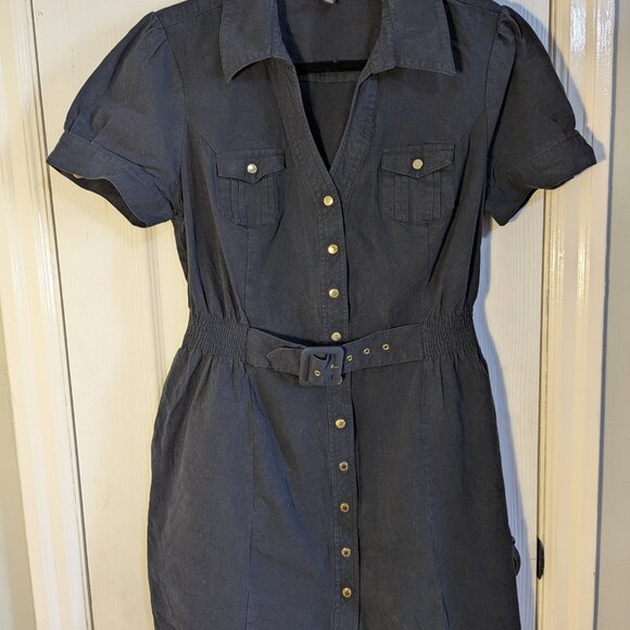 Guess belted dress Sz. xl Black - Picture 9 of 10